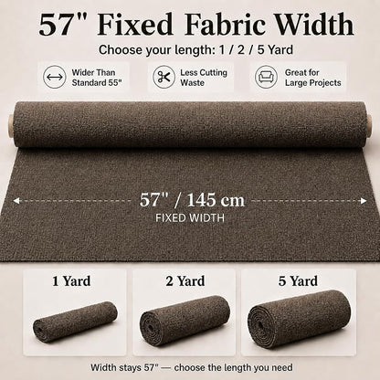 Mini Chenille Linen Blend Upholstery Fabric by the Yard, 57 Inch Wide Soft - Image 3
