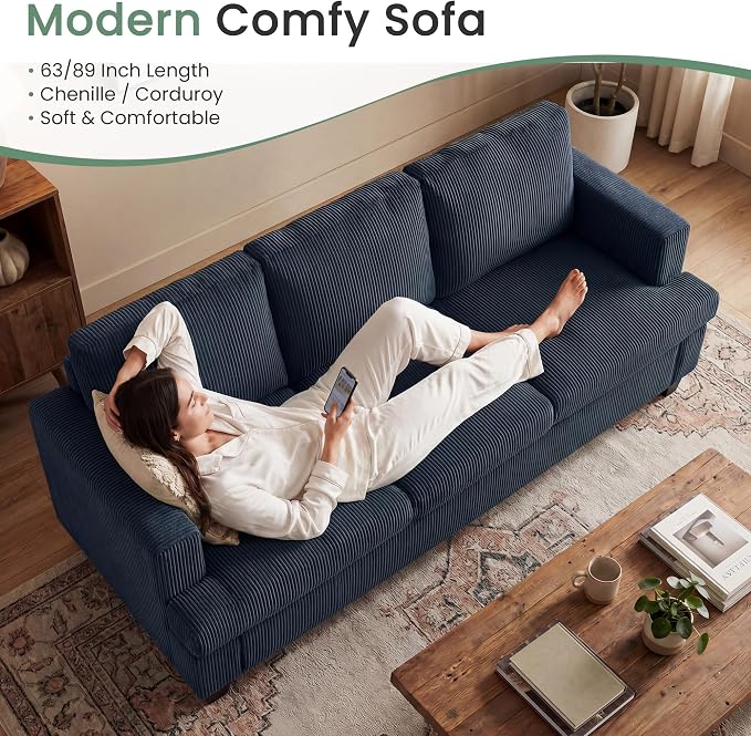 YOUDENOVA 2 Piece Set Comfy Sofa Couch, 3-Seater Sofa * 2 - Image 5