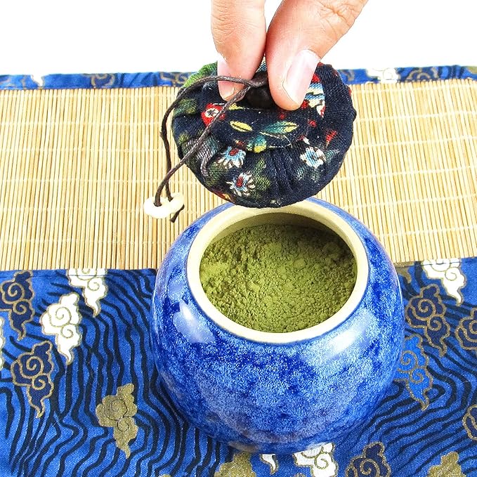 Artcome 12Pcs Japanese Matcha Tea Set - Bowl, Bamboo Whisk, Holder, Brush and Screen - Handmade Ceremony Kit for Traditional Tea Ceremony