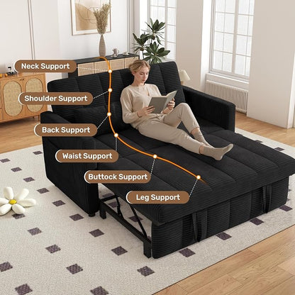 Nebuaegis Sleeper Sofa Bed, 3-in-1 Convertible Pull Out Couch - Image 3