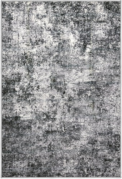 DMOYEST 2x3 Entryway Area Rug Washable Abstract Grey Small Carpet | Neutral - Image 8