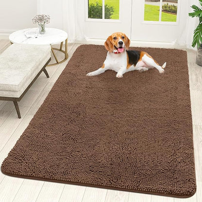 OLANLY Dog Door Mat for Muddy Paws 59x35, Super Absorbent Chenille Mud Mat | by OLANLY