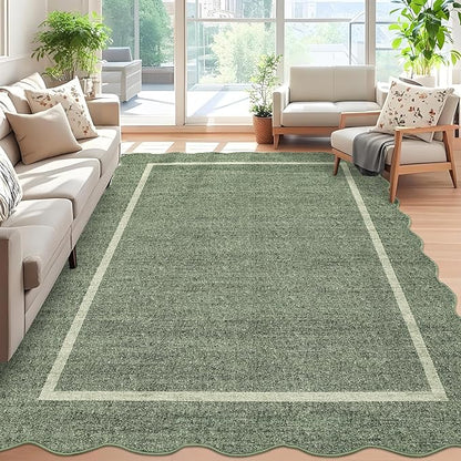 GarveeHome Scalloped Washable Rug 5x7 Area Rug - Image 2