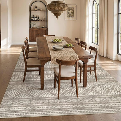 cotiled 10x13 Area Rugs Washable Boho Living Room Rug Coffee Brown | Solve - Image 6