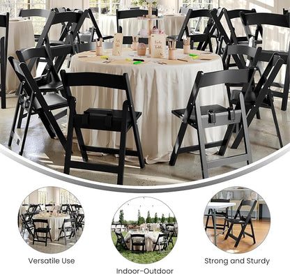Flash Furniture Hercules Set of 10 Kids Black Resin Folding Chair - Image 6