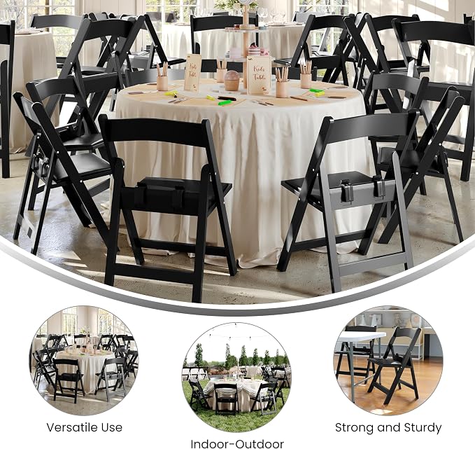 Flash Furniture Hercules Set of 2 Kids Black Resin Folding Chairs - Image 6