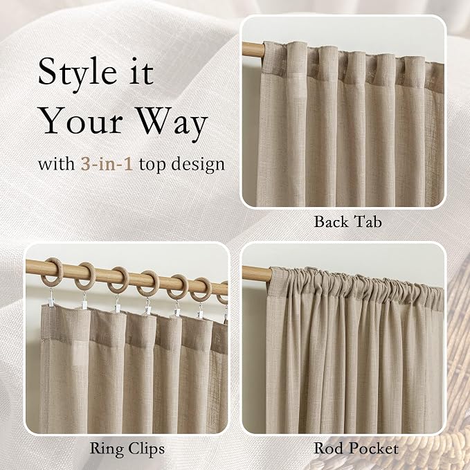 MYSKY HOME French Door Curtains - Image 4