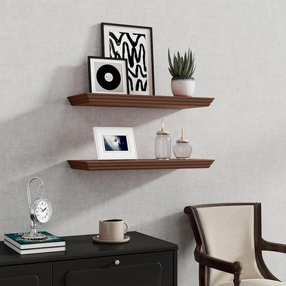 Fun Memories Floating Shelves 24 Inch Long, 9.3 Inch Deep Classic Crown Molding - Image 7
