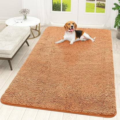 OLANLY Dog Door Mat for Muddy Paws 70x46, Super Absorbent Chenille Mud Mat | by OLANLY