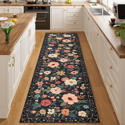 DUKINO 2.6x10 Runner Rug for Hallway, Washable Kitchen Rugs Non Slip, Low Pile - Image 7