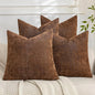 Set of 4 Soft Textured Decorative Throw Pillow Covers 22x22 Inch Cozy Farmhouse by Cozoomy