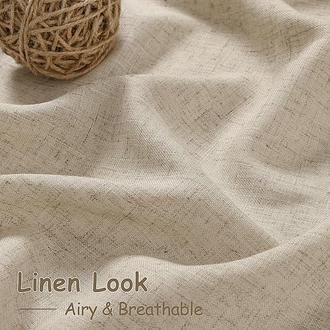 Taupe Burlywood Linen 144 Inch Curtains - Image 4