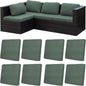 8Pcs Patio Cushion Covers, Outdoor Stretch Cushion Covers, Washable | Stretch by Unknown
