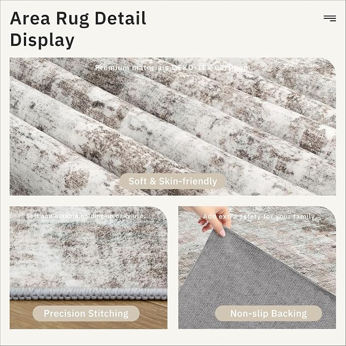 Soalmost 2x3 Abstract Washable Rugs - Image 6