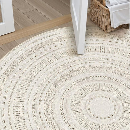 cotiled 8x8 Round Rug 8ft Circle Living Room Boho Area Rugs | Solve Modern - Image 6