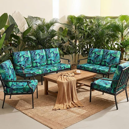 14Pcs Patio Cushion Covers Stretch Outdoor Furniture Protector Slipcovers | - Image 6