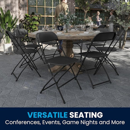 Flash Furniture Hercules Set of 10 Indoor/Outdoor Heavy-Duty Plastic Folding - Image 9
