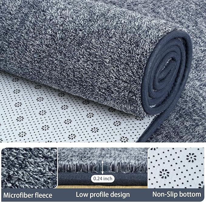 2x10 Runner Rug for Hallway, Long Runner Rugs Non Slip, Non Slip Backing - Image 2