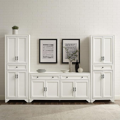 Crosley Furniture Tara 3-Piece Modern Farmhouse Sideboard Buffet Cabinet and - Image 8