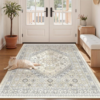 4x6 Area Rug for Entryway, Washable Kitchen Rug, Living Room, Dining Room - Image 4