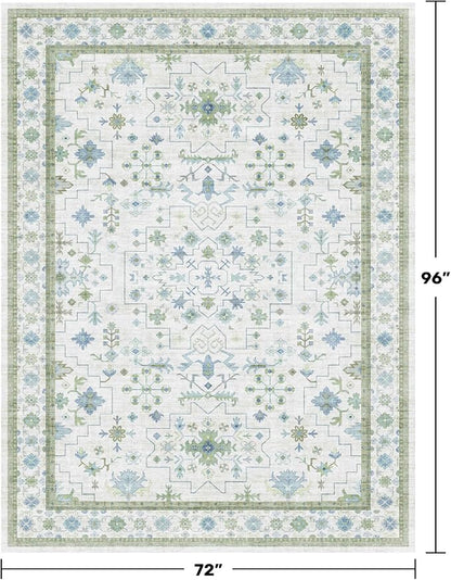 Cream Oushak 6x8 Bedroom Rug - Image 2
