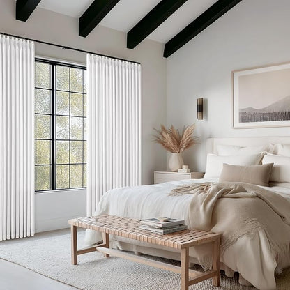 Pinch Pleated Linen Light Filtering Curtains 105 Inches Length Snow White | - Image 8