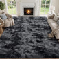 PLHXFR 6x9 Area Rugs Living Room: Fluffy Bedroom Soft Shag Rug Black Grey | by PLHXFRSoftAreaRugs