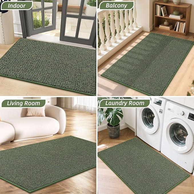 BEQHAUSE Dirt Trapper Door Mat 17" x 30", Non-Slip Doormats, Dirt Resist and - Image 8