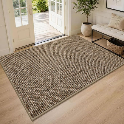 BEQHAUSE Dirt Trapper Door Mat 48" x 72", Non-Slip Washable Doormats, Low by BEQHAUSE