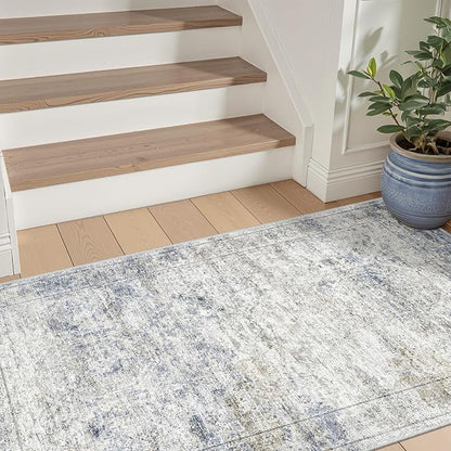 3x4 Rugs for Entryway, Washable Area Rug, Neutral Rug, Stain Resistant Indoor - Image 3