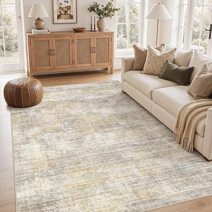 cotiled Boho 5x7 Area Rugs for Living Room: Soft Moroccan Washable Rug | Solve by COTILED