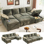 Ihanherry L-Shaped Sectional Sofa Bed, 6-Seater Convertible Pull Out Sleeper by iHanHerry
