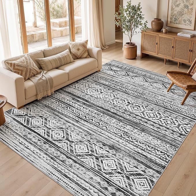 cotiled Boho 7x10 Area Rug for Living Room: Large Moroccan Washable Rug | Solve by COTILED