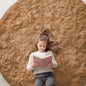 OLANLY Khaki Round Rugs for Bedroom by OLANLY