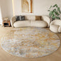 Beige Gold Round Rugs 6ft Washable Circle Area Rug by Acapet
