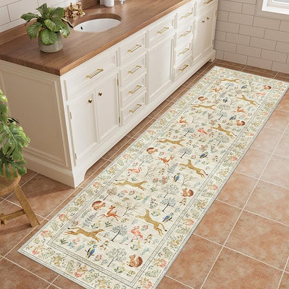 DUKINO 2.6x8 Rug for Hallway, Washable Kitchen Runner Rug Non Slip, Stain - Image 3