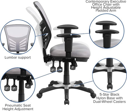 Flash Furniture Nicholas Mid-Back Swivel Office and Gaming Chair, Ergonomic - Image 4