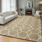 5x7 Area Rugs for Living Room Bedroom, Fluffy Beige and White Geometric Rug | by ONASAR