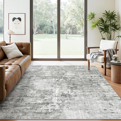 Soalmost Abstract Rug 5x7 Washable Area Rugs - Image 2