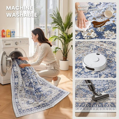 3x18 Runner Rug Non Slip, Washable Hallway Runner Rug, Living Room, Dining Room - Image 6