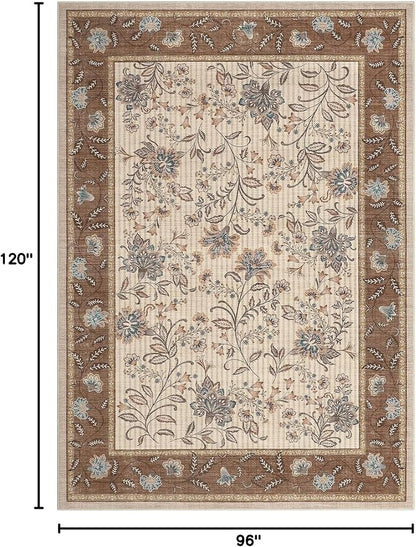 GarveeHome 8x10 Brown Washable Area Rug Living Room Bedroom Non Slip | - Image 2