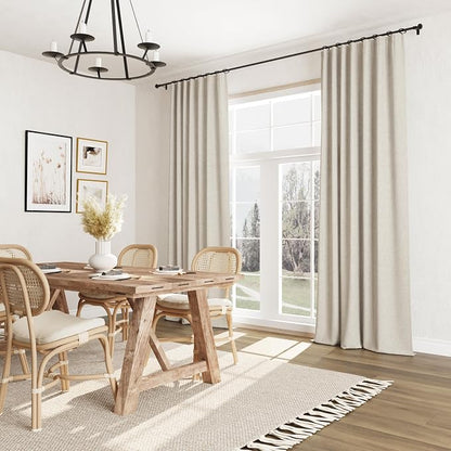 Extra Long 100% Blackout Linen Curtains - Image 8