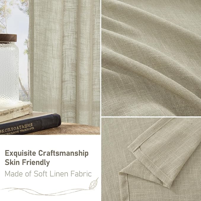 48 Inch Length Short Linen Curtains - Image 7