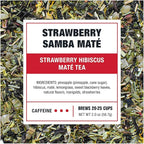 Tiesta Tea - Strawberry Samba Mate, Loose Leaf, Strawberry Hibiscus Mate Tea, High Caffeinated Fruit Blend, Make Hot or Iced Up to 25 Cups, 2 oz Resealable Pouch