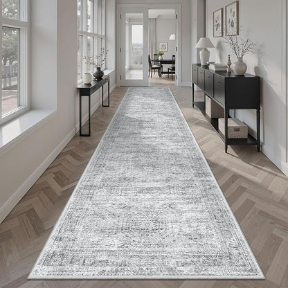 Soalmost Hallway Runner Rug 2'6" x 12' Washable Long Kitchen Rugs Grey | by Soalmost