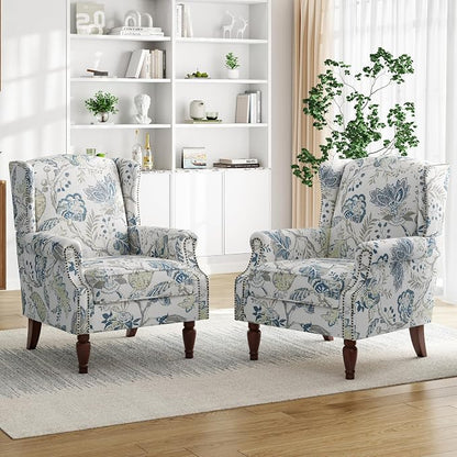 Pia Ricco High Back Floral Accent Chair - Image 8