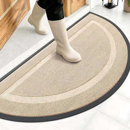 OLANLY Half Circle Front Door Mat Outside 47x23 All-Season Rubber Doormat | by OLANLY