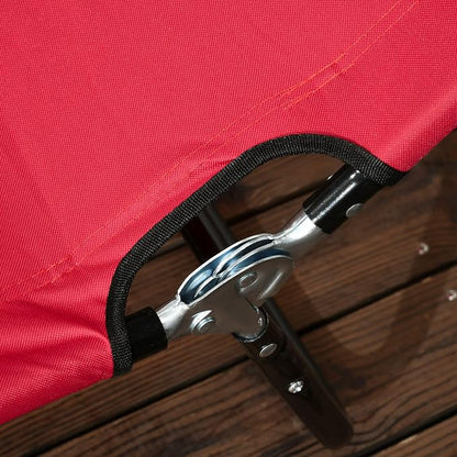 Outsunny 2 Piece Folding Chaise Lounge Pool Chairs, Outdoor Sun Tanning Chairs - Image 7