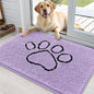 OLANLY Dog Door Mat for Muddy Paws 36x24, Paw Print Design Chenille Mud Mat | by OLANLY