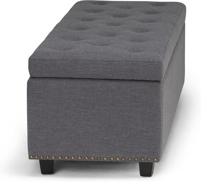 SIMPLIHOME Hamilton Storage Ottoman - Image 9
